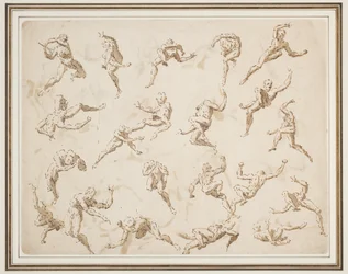 Blatt mit Figurenstudien